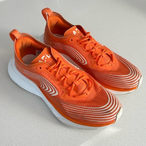 APL Women’s Streamline Running Sneaker Shoe Orange Pristine White Size 6 - Picture 1 of 7